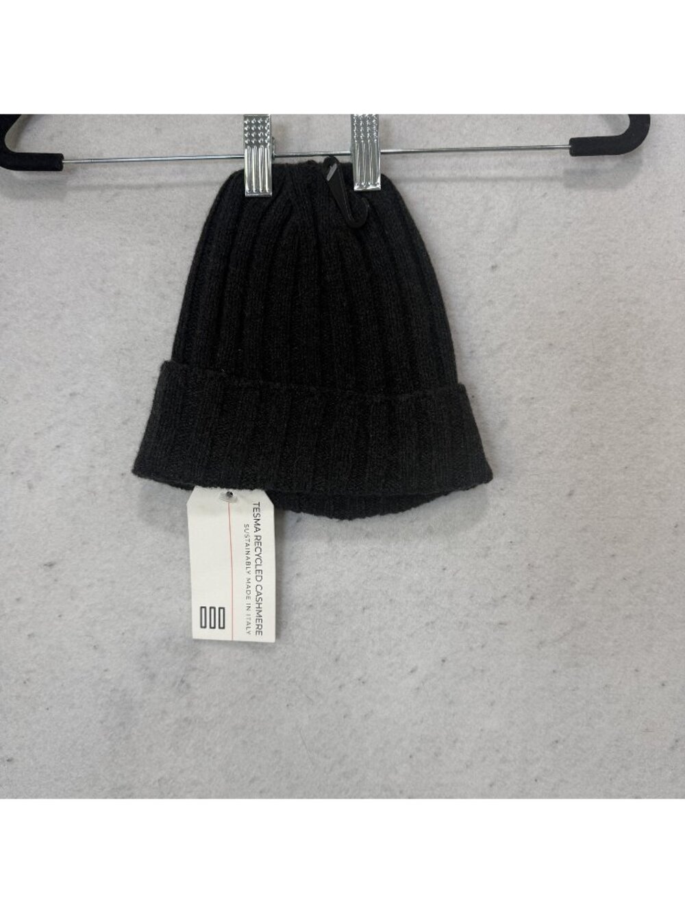 Tesma Cashmere Hat Beanie Fitted Womens One Size Black Cashmere Second Life